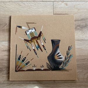 Vintage‎ Navajo sand painting tribal indigenous art